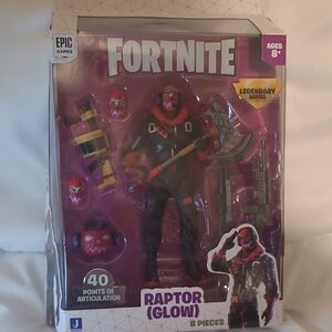 Fortnite Raptor (Glow) Action Figure - Red and Black
